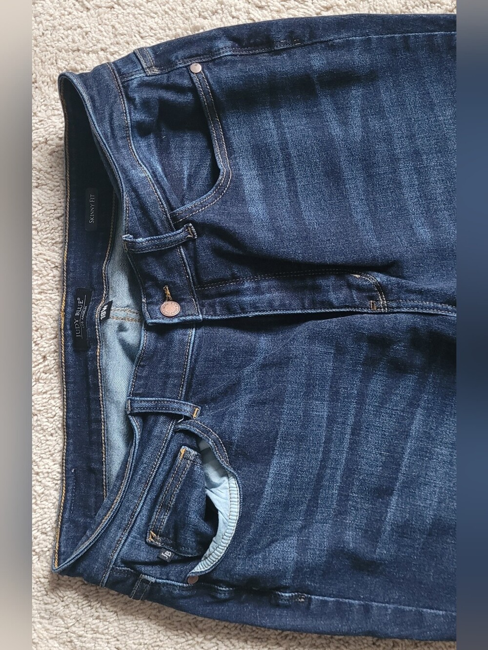 Judy Blue Skinny Fit 18w Women's Jeans, Stretch, Dark Wash - Picture 5 of 6